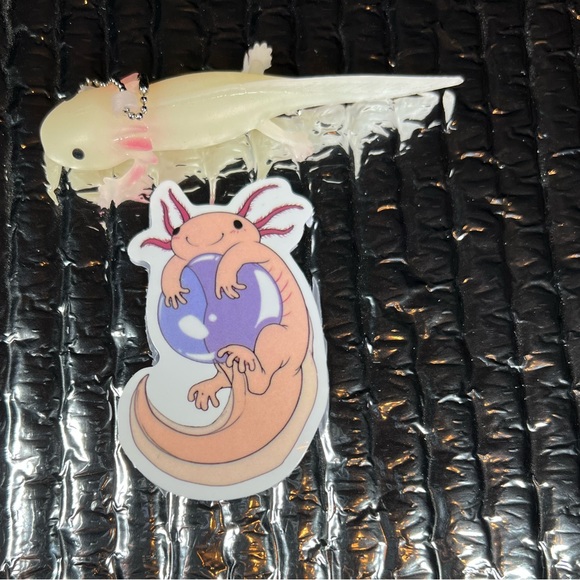 BUBBLElotl Axolotl Crazy Trending WaterProof Single Decor Accent Sticker - Picture 4 of 4